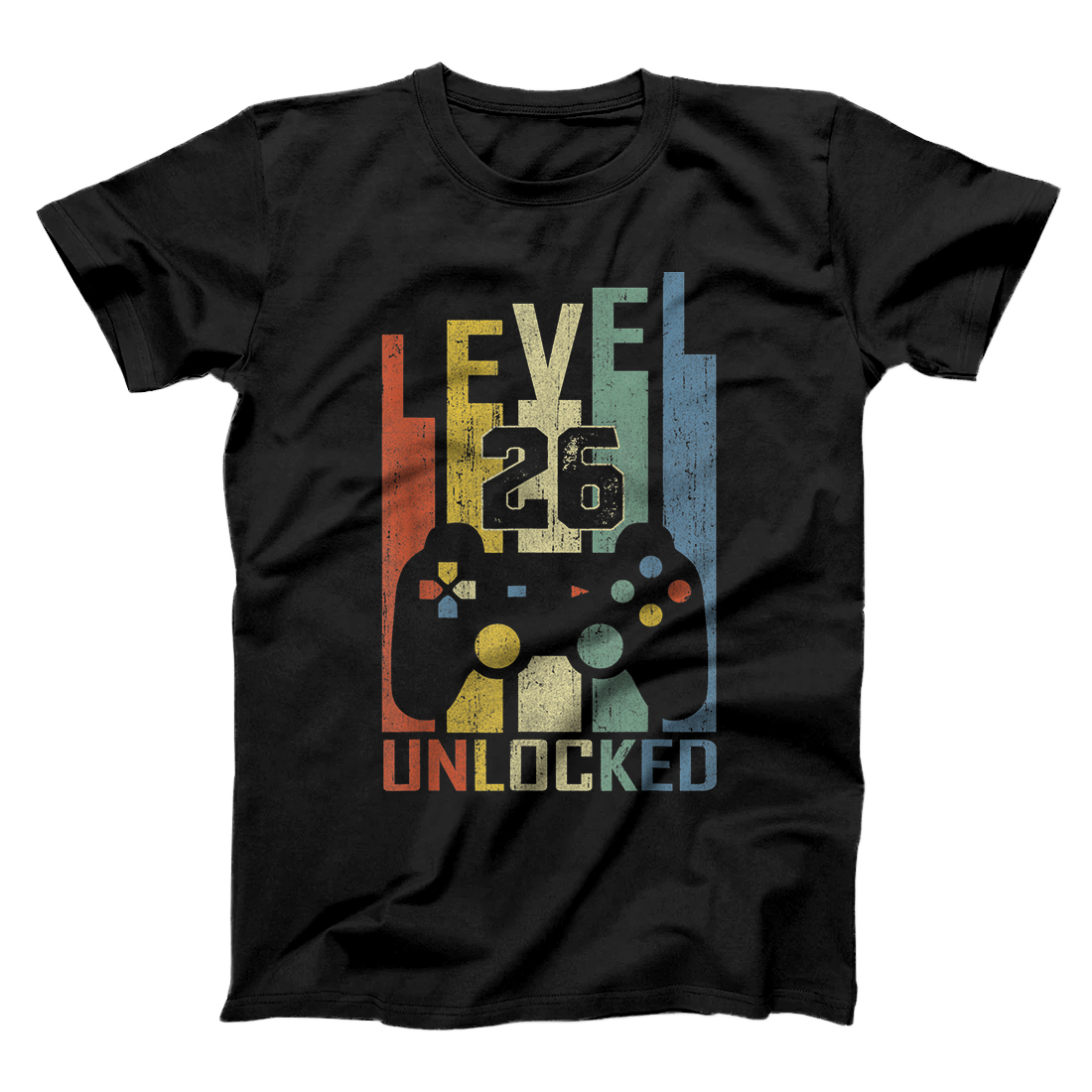Personalized Level 26 Unlocked Shirt Video Gamer 26th Birthday Gifts T-Shirt