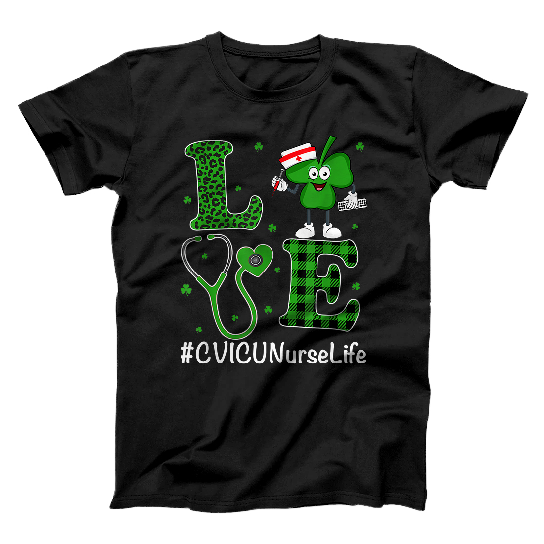 Personalized Irish Nurse Shirt St Patricks Day Love CVICU Nurse Life T-Shirt