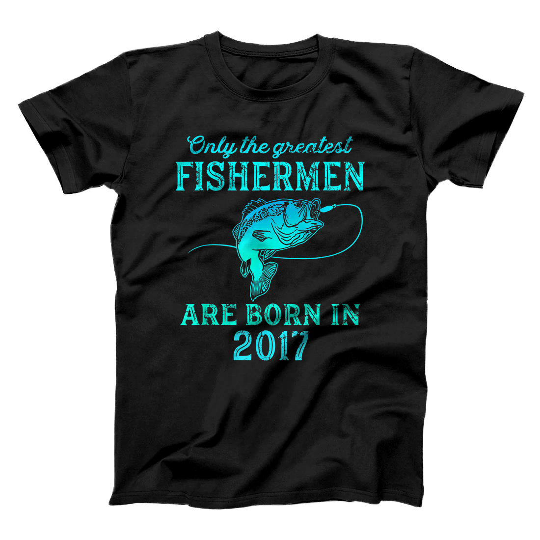 Personalized Greatest Fishermen Are Born In 2017 4th Bday Angler Gift T-Shirt
