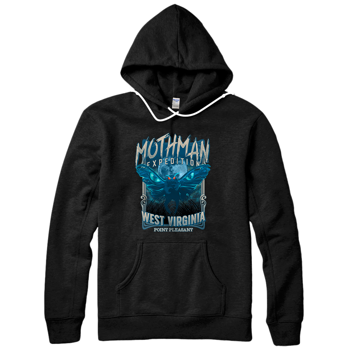 Personalized Mothman Expedition Cryptid Legend of West Virginia Pullover Hoodie