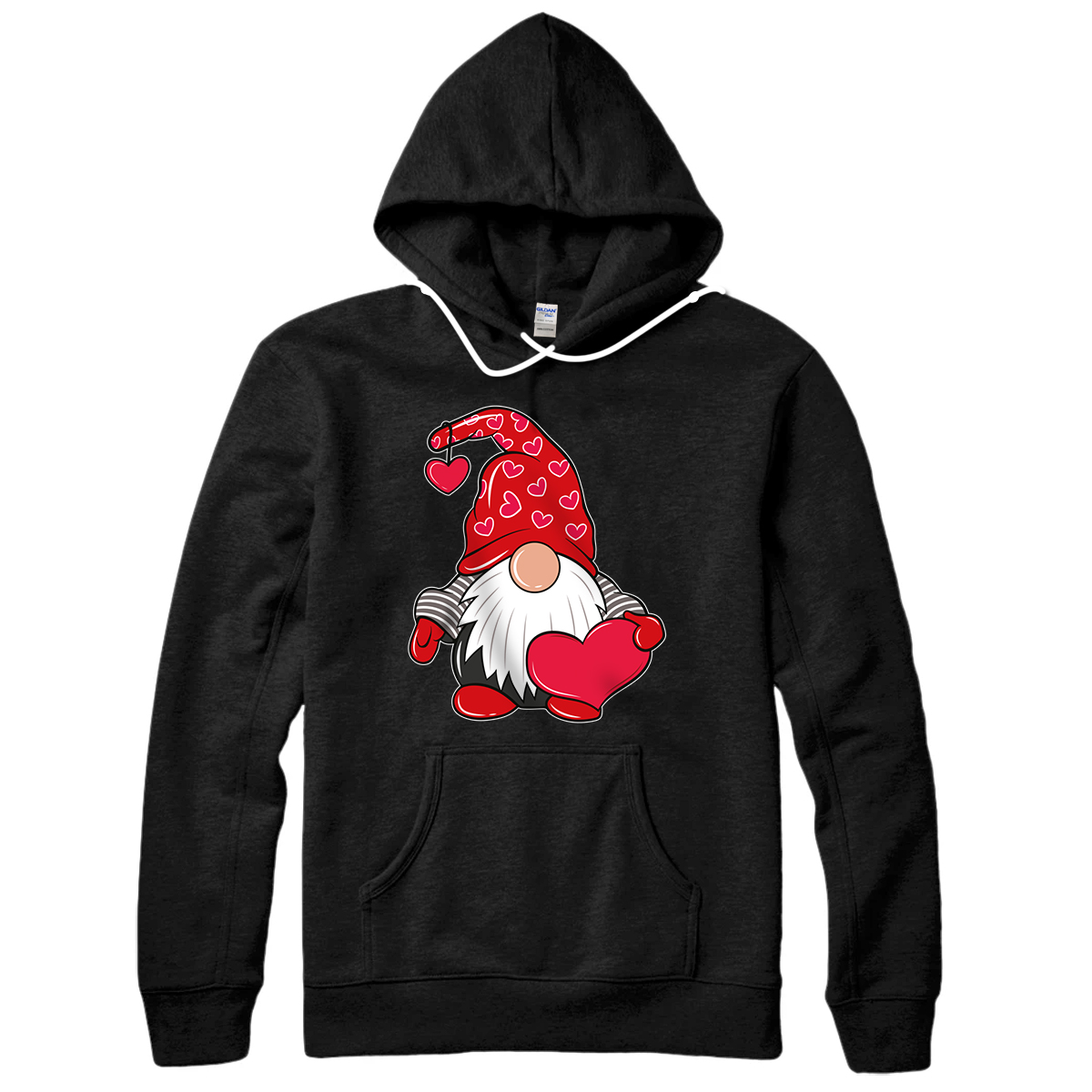 Personalized Valentine's Day Gnome Love Holding Heart Funny Gifts Pullover Hoodie