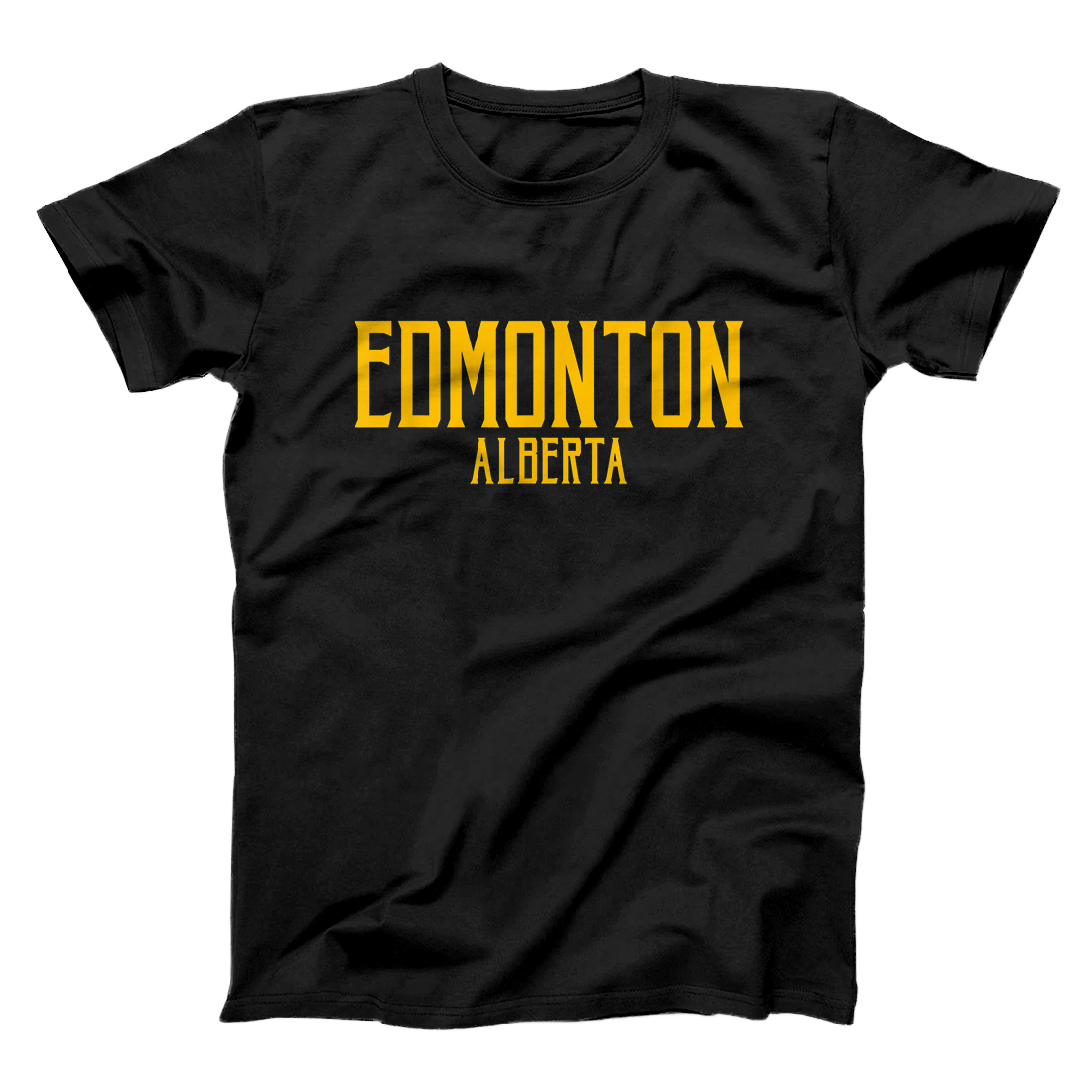 Edmonton Alberta Canada Vintage Text Amber Print T-Shirt