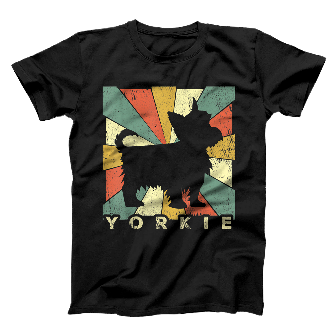 Yorkshire Terrier Dog Retro 70s Vintage T-Shirt