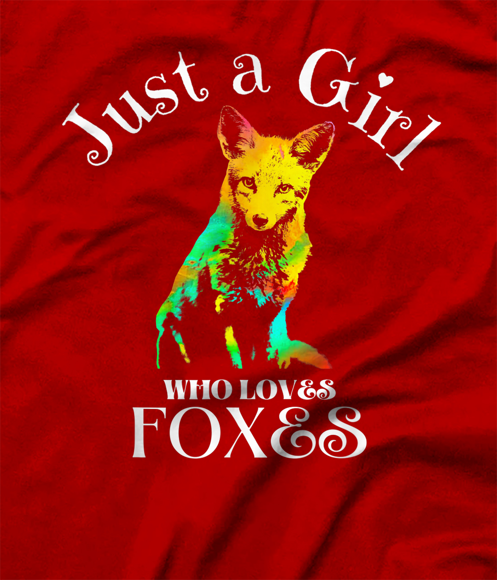 Just A Girl Who Loves Foxes Cute Watercolor Fox Girls T T Shirt