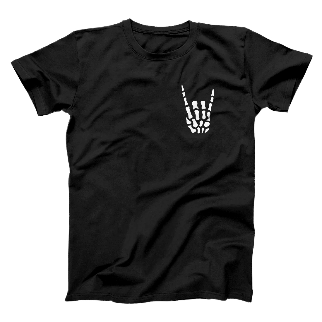 Metal Horns Skeleton Hand Funny Heavy Metal Rock Gift T-Shirt