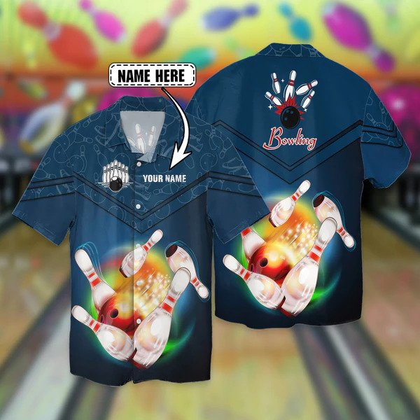 Personalized Bowling Hawaiian Shirt For Men, Women