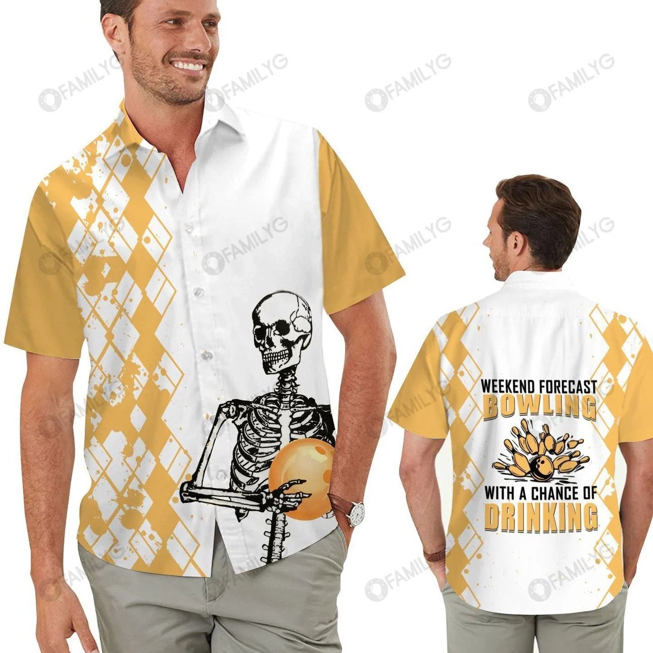 Personalized Bowling Hawaiian Shirt For Men, Women