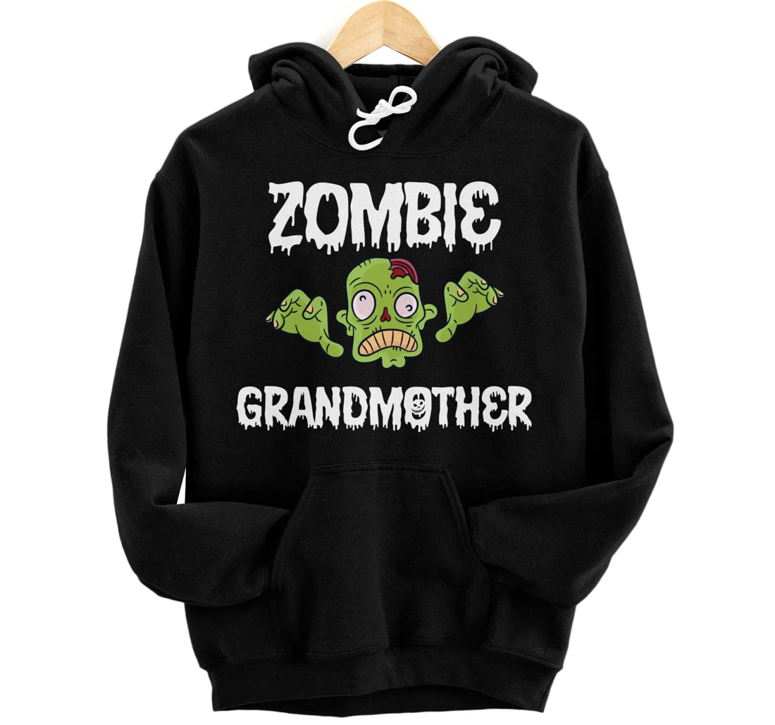 Personalized Zombie Grandmother Matching Family Halloween Pullover Hoodie