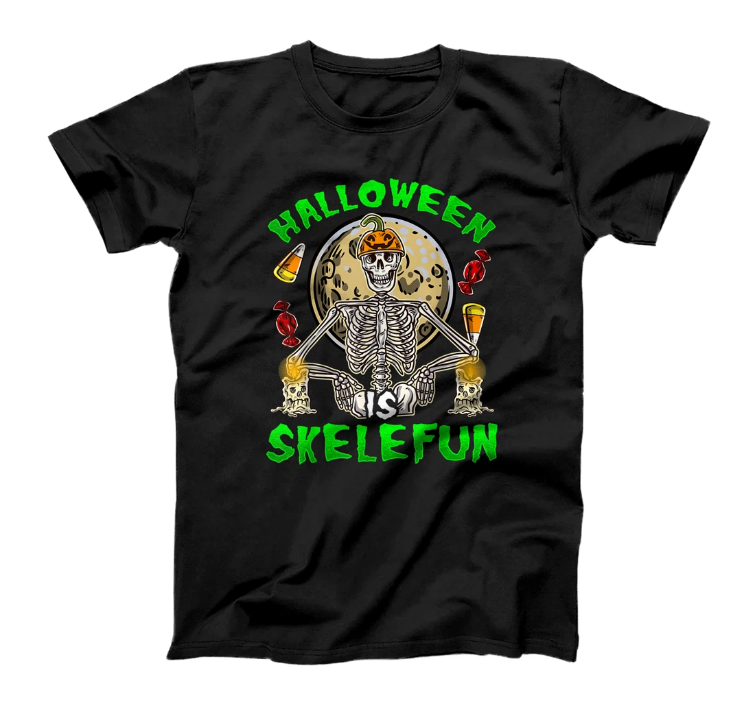 Halloween is Skelefun Funny Skeleton Halloween Costume T-Shirt, Women T-Shirt