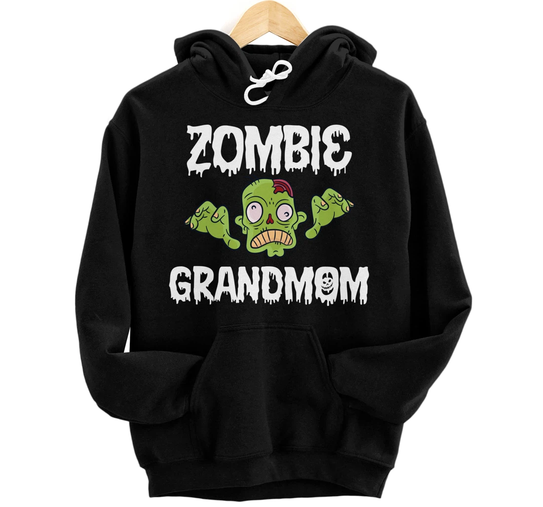 Personalized Zombie Grandmom Grandmother Matching Family Halloween Pullover Hoodie