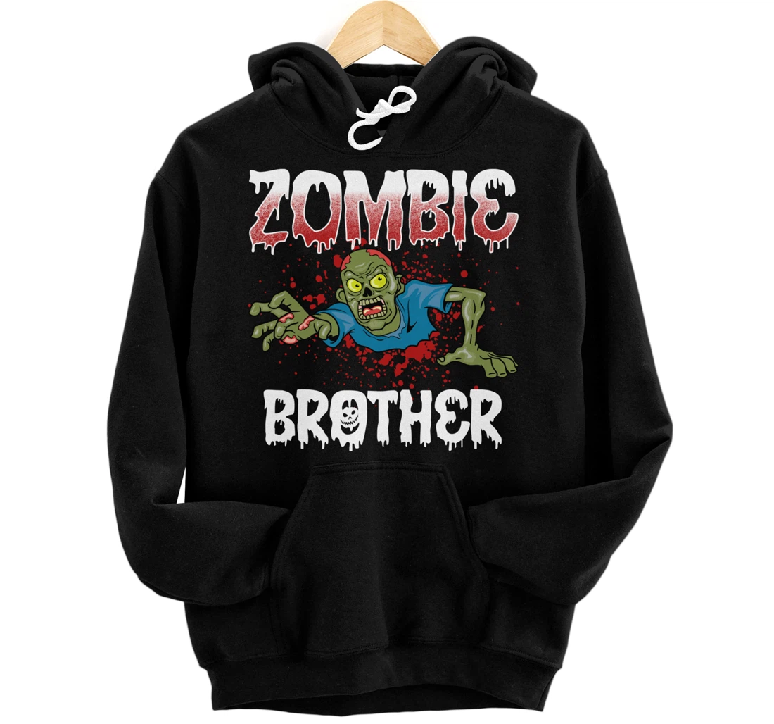 Personalized Zombie Brother Matching Family Halloween Pullover Hoodie