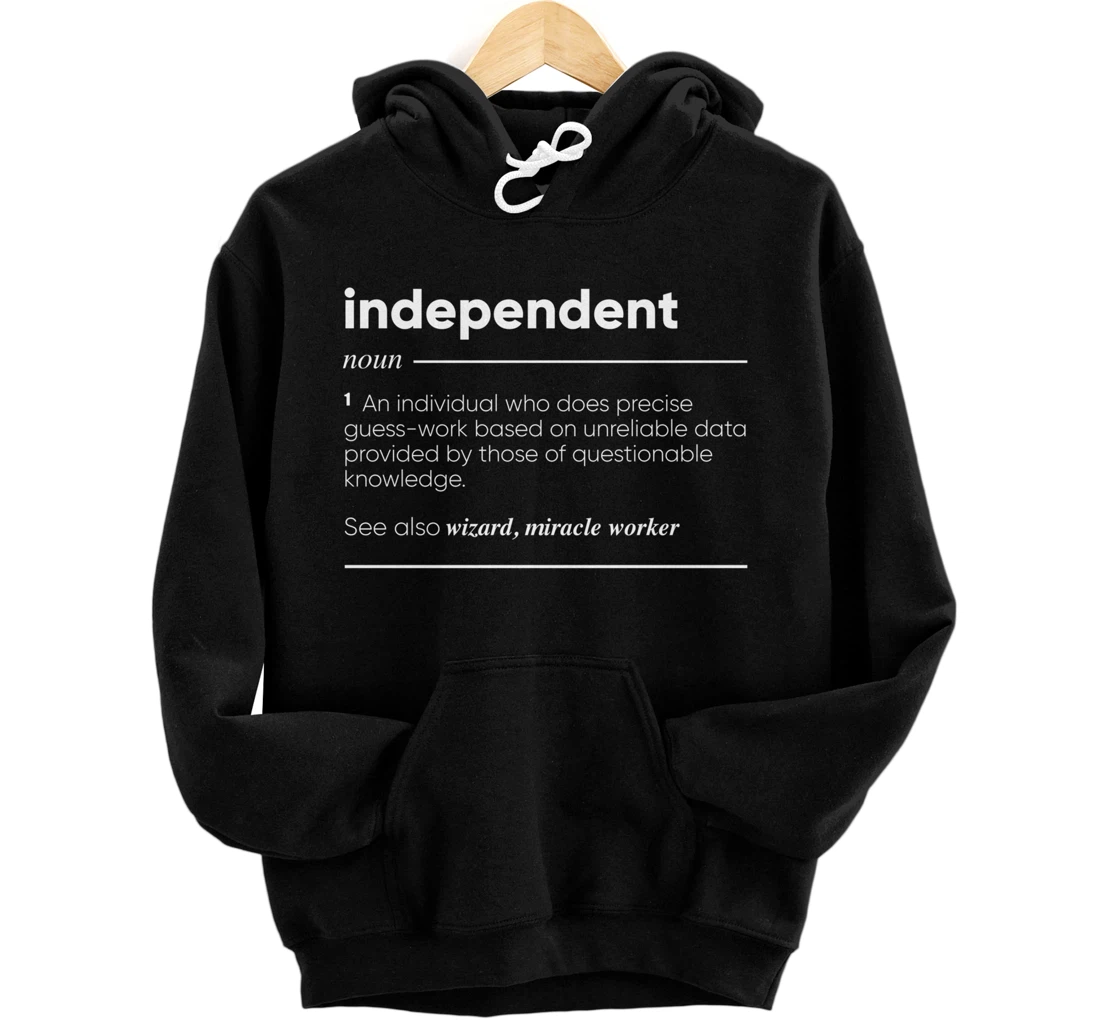 Personalized Independent Definition Funny Noun Pullover Hoodie