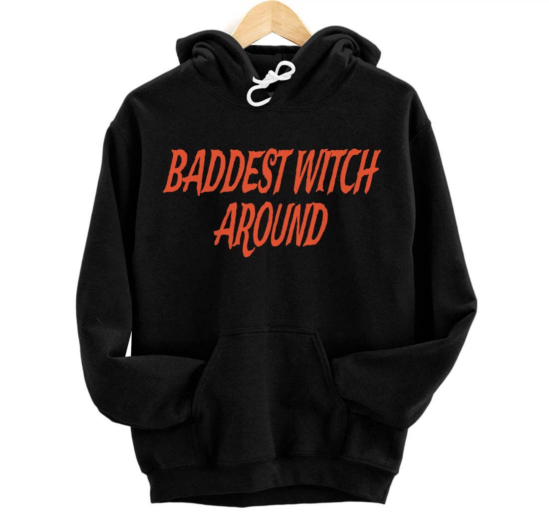 Personalized Badest Witch Around - Halloween Pullover Hoodie