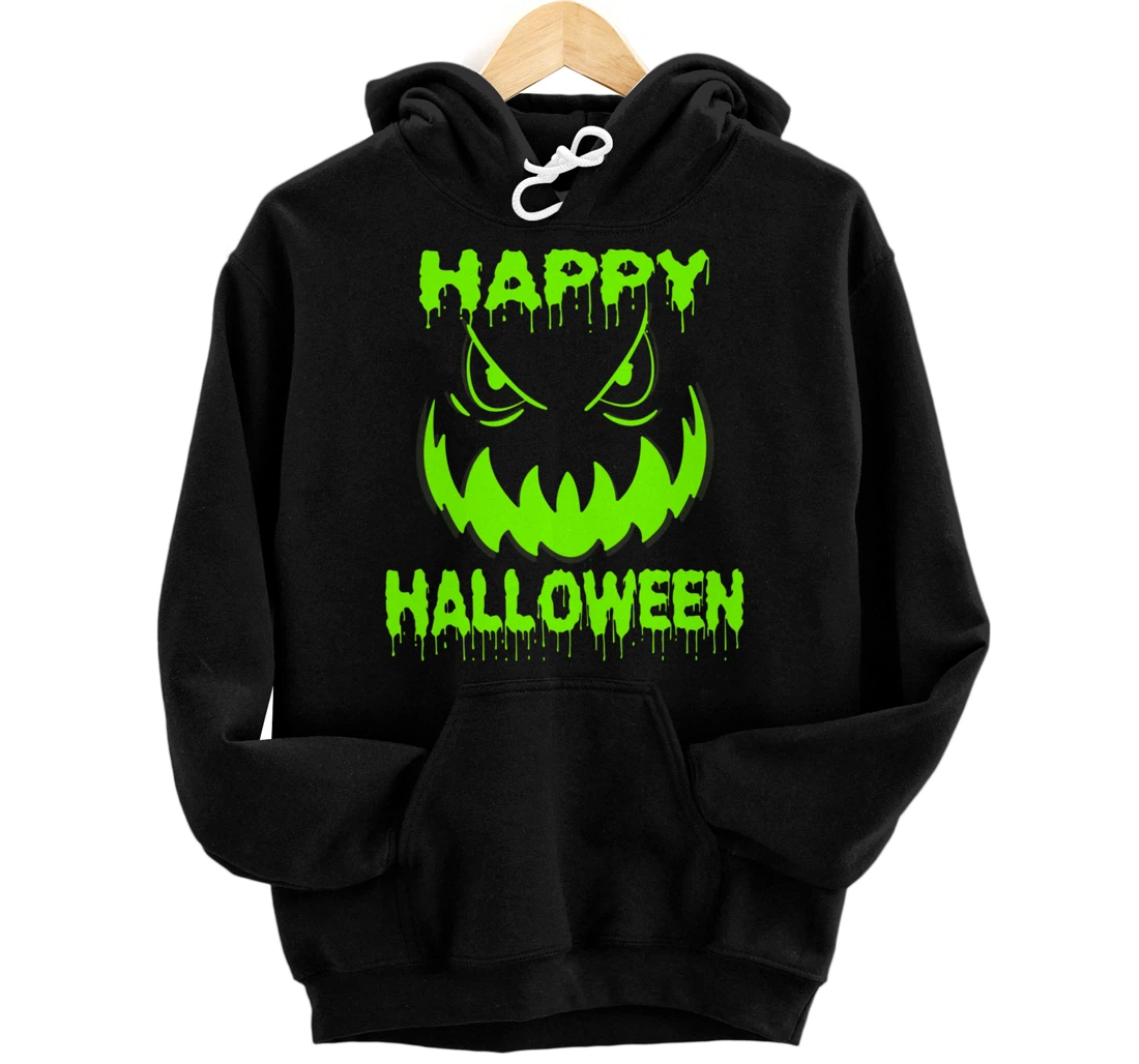 Personalized Run Halloween Pumpkin face Costume Halloween funny women&me Pullover Hoodie