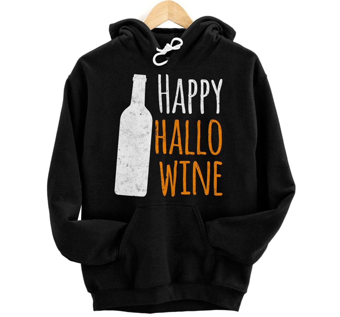 Personalized Funny Halloween Costume Shirt Happy Hallowine Pullover Hoodie