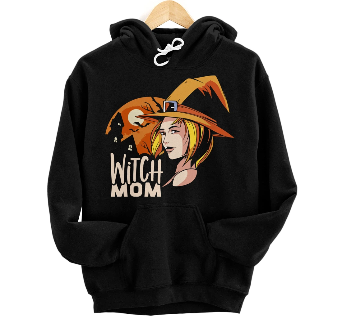 Personalized Funny Halloween Whitch Mom Spooky Witches Halloween Pullover Hoodie