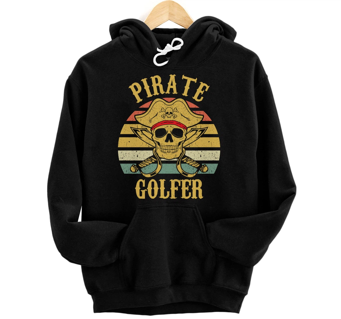 Personalized Pirate Golfer Matching Family Halloween Pullover Hoodie