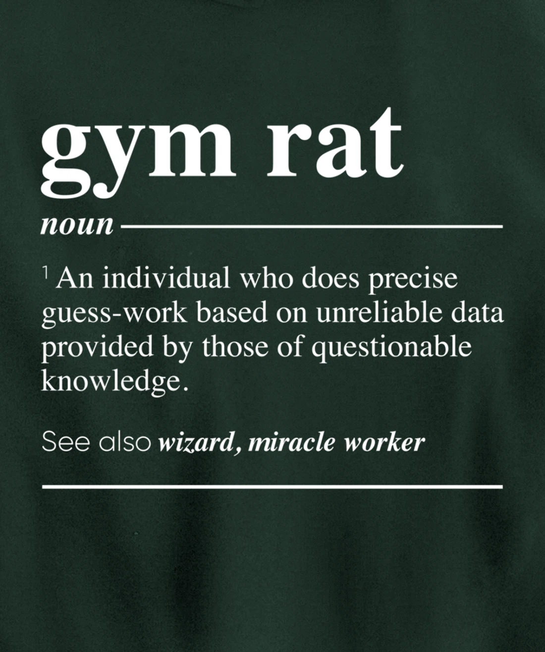 Personalized Gym Rat Definition Funny Noun Pullover Hoodie - All
