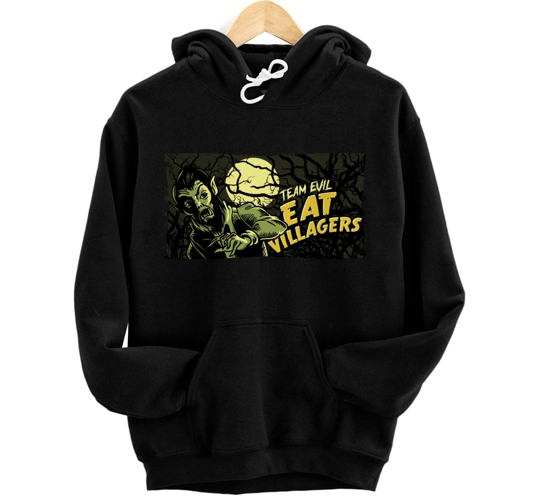 Team Evil Werewolf Eat Villagers Halloween Halloween Pullover Hoodie