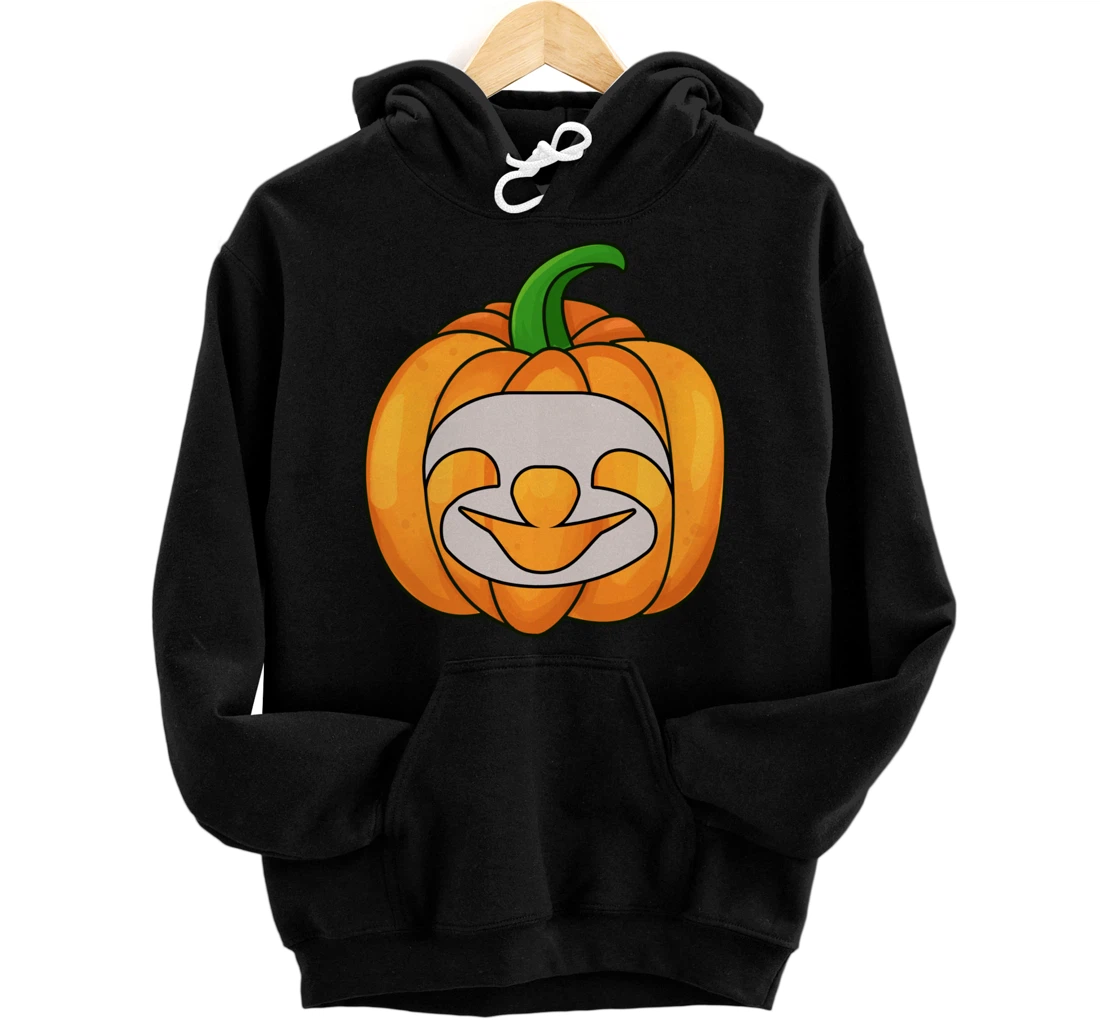 Sloth Pumpkin Halloween Sloth Themed Halloween Lovers Pullover Hoodie