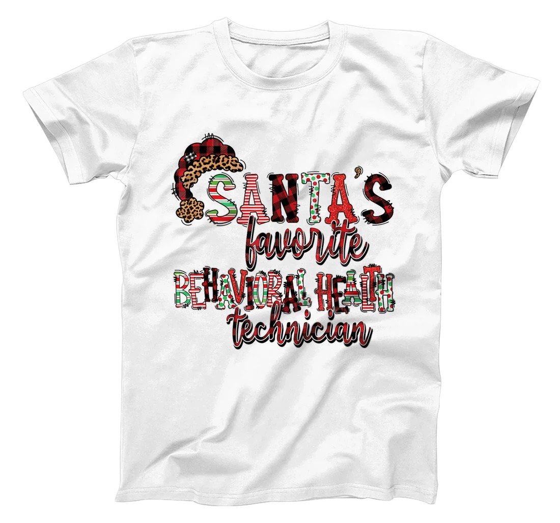 Personalized Santa's Favorite Behavioral Health Technician T-Shirt, Women T-Shirt