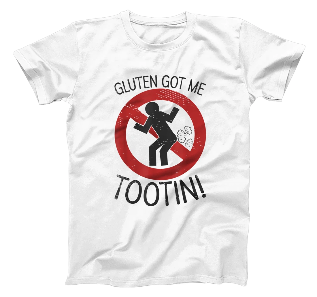 Personalized Gluten Free Celiac Awarness Gluten Got Me Tootin T-Shirt, Women T-Shirt