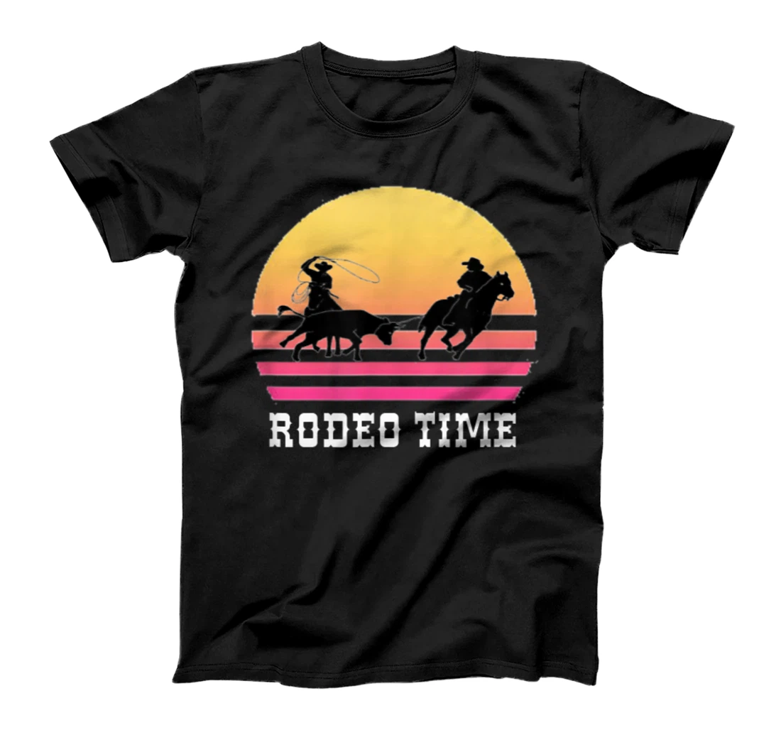 Personalized Rodeo Time Cowboy Team Roping T-Shirt, Women T-Shirt