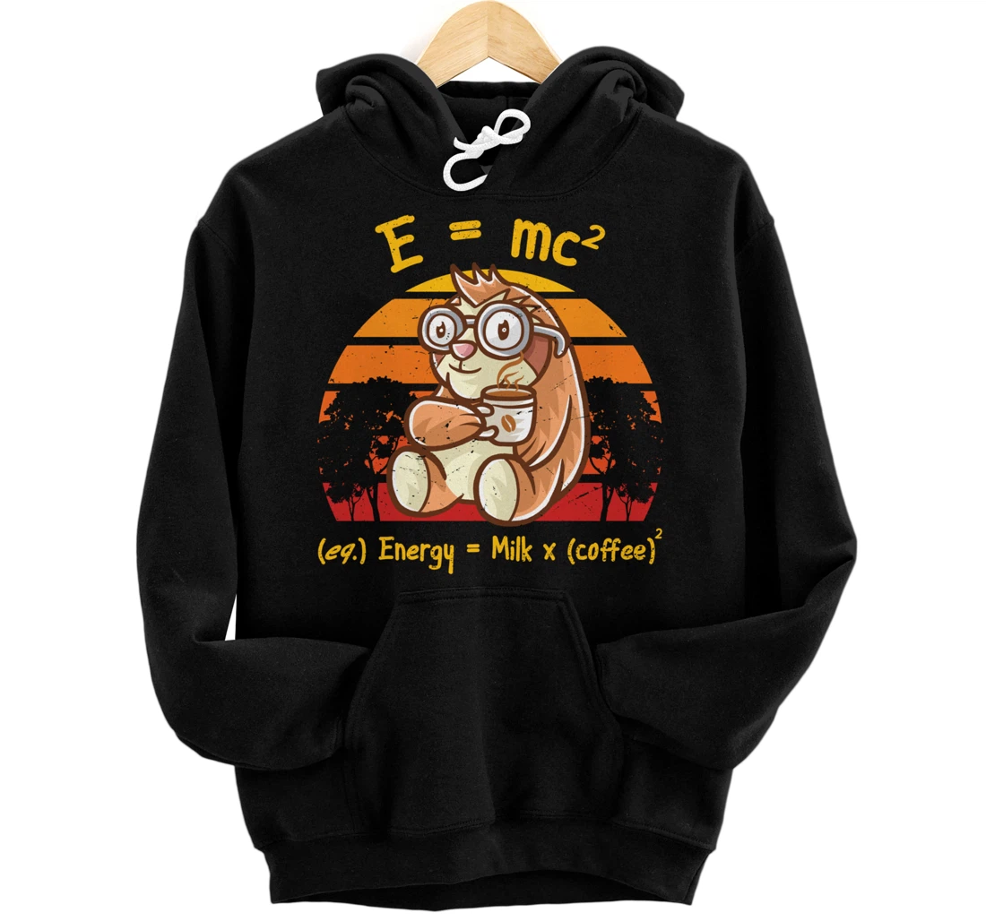 Coffee Nerd Math Formula Teacher Coffee Mug Lazy Sloth Pullover Hoodie