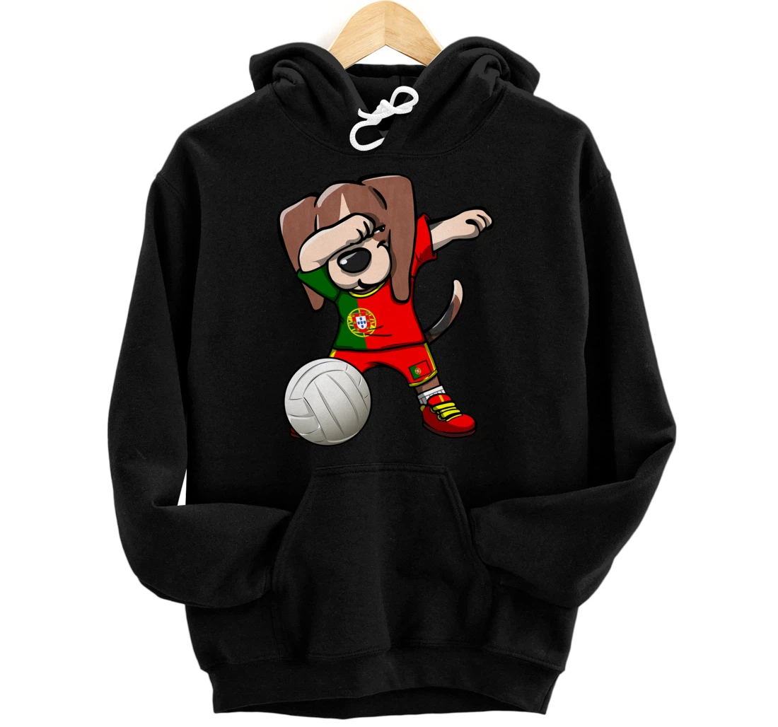 Personalized Dabbing Beagle Portugal Jersey Portuguese Volleyball Fans Pullover Hoodie