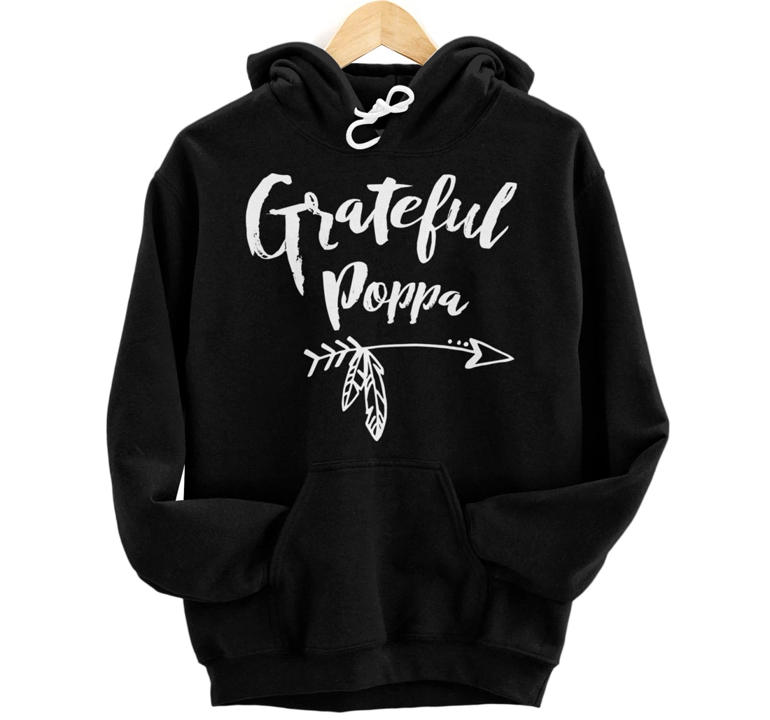 Personalized Grateful Poppa Tribal Arrow Matching Family Pullover Hoodie