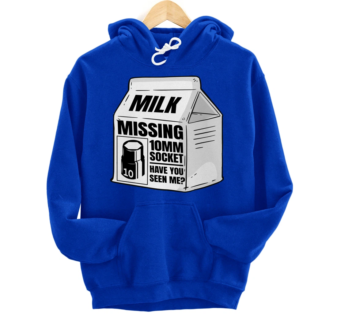 Missing 10mm Socket Milk Carton Funny Car Mechanic Pullover Hoodie - All  Star Shirt