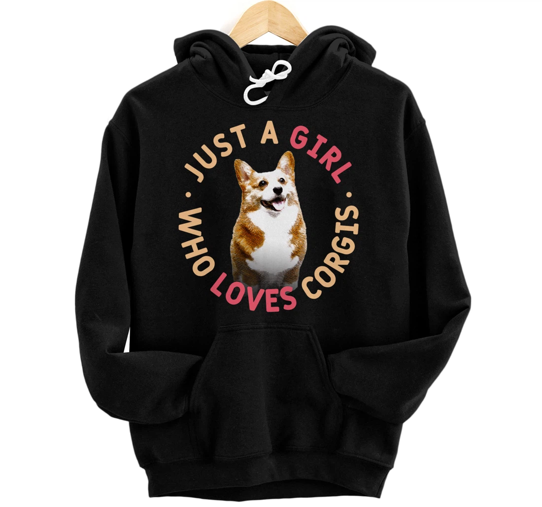 Personalized Just A Girl Who Loves Corgis for Women Pullover Hoodie