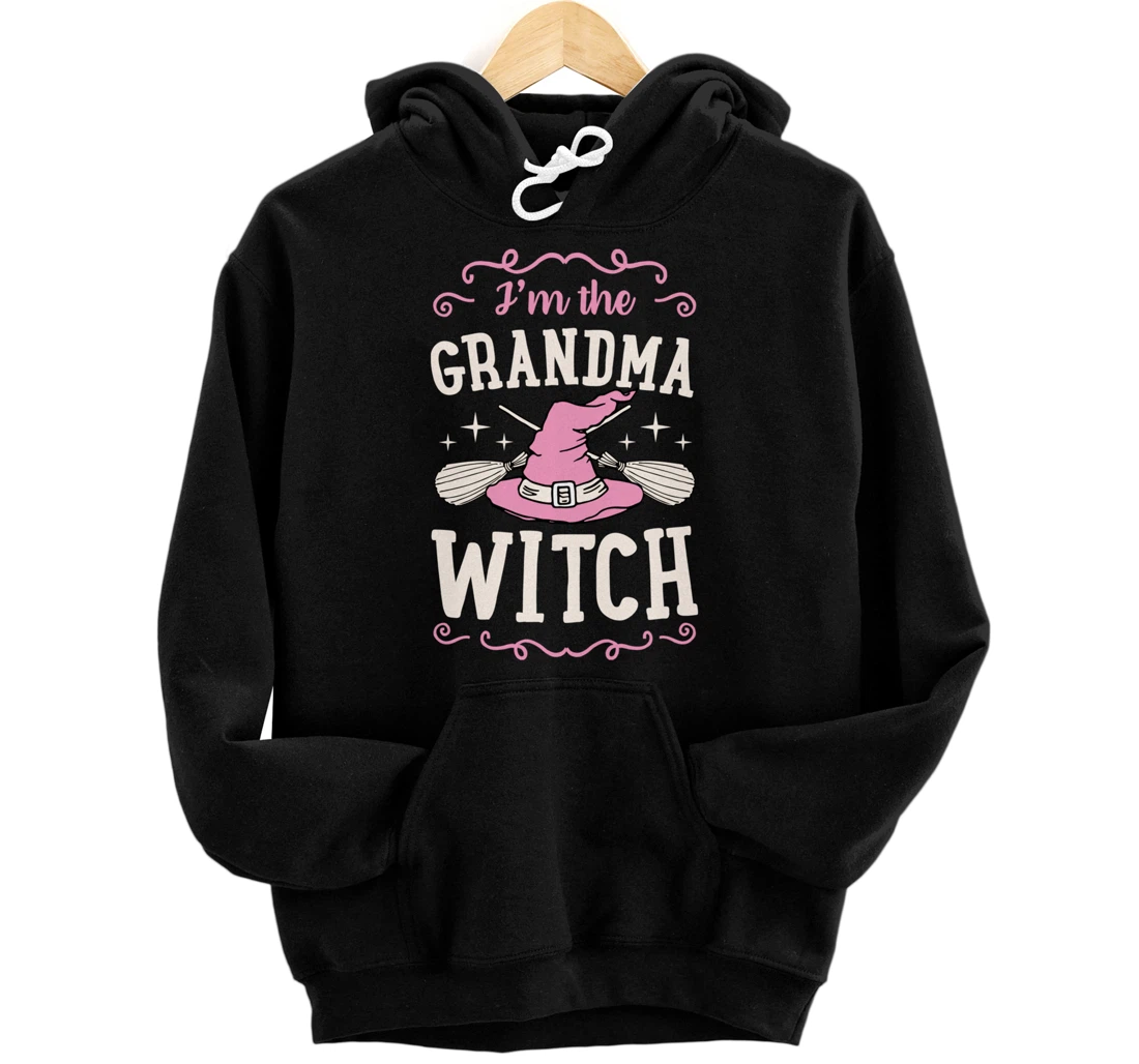 Personalized I'm The Grandma Witch Funny Cute Matching Witchy Halloween Pullover Hoodie