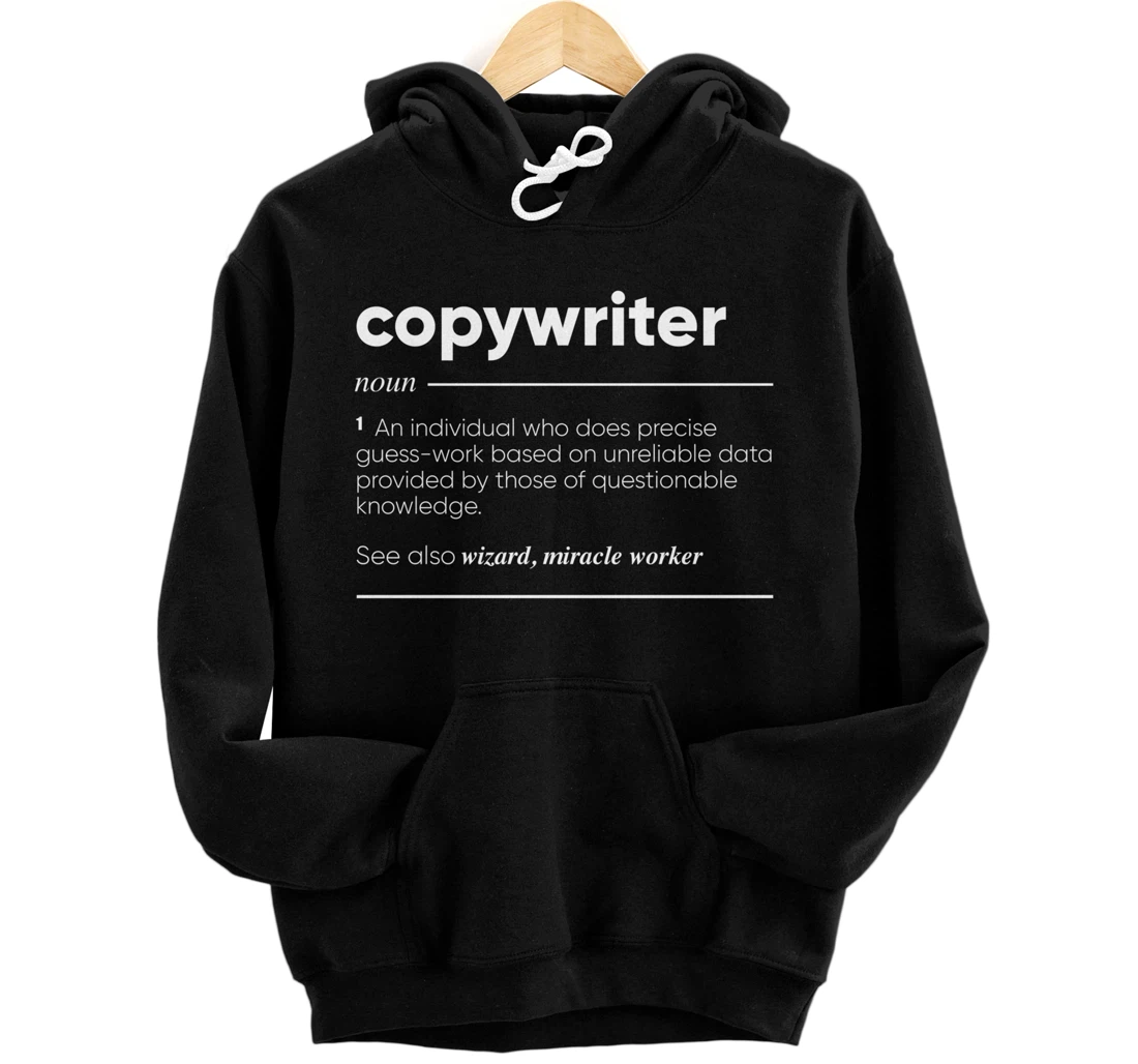 Personalized Copywriter Definition Funny Noun Pullover Hoodie