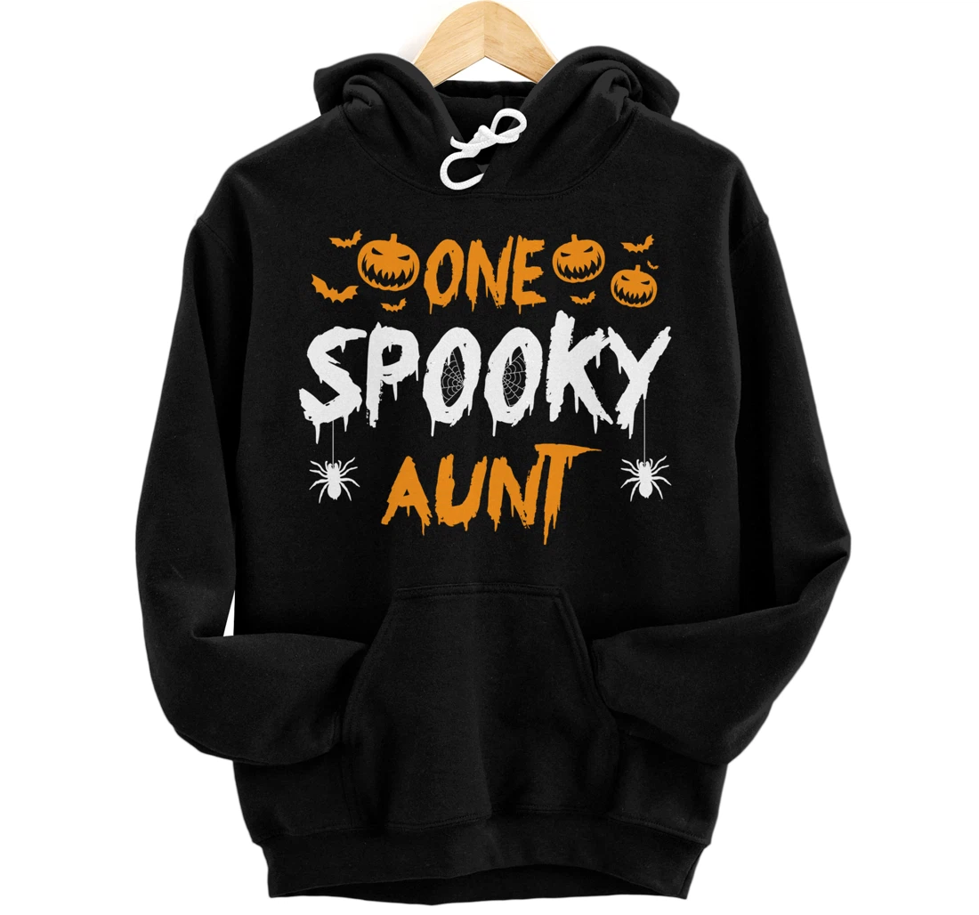 Personalized One Spooky Aunt Matching Family Halloween Pullover Hoodie