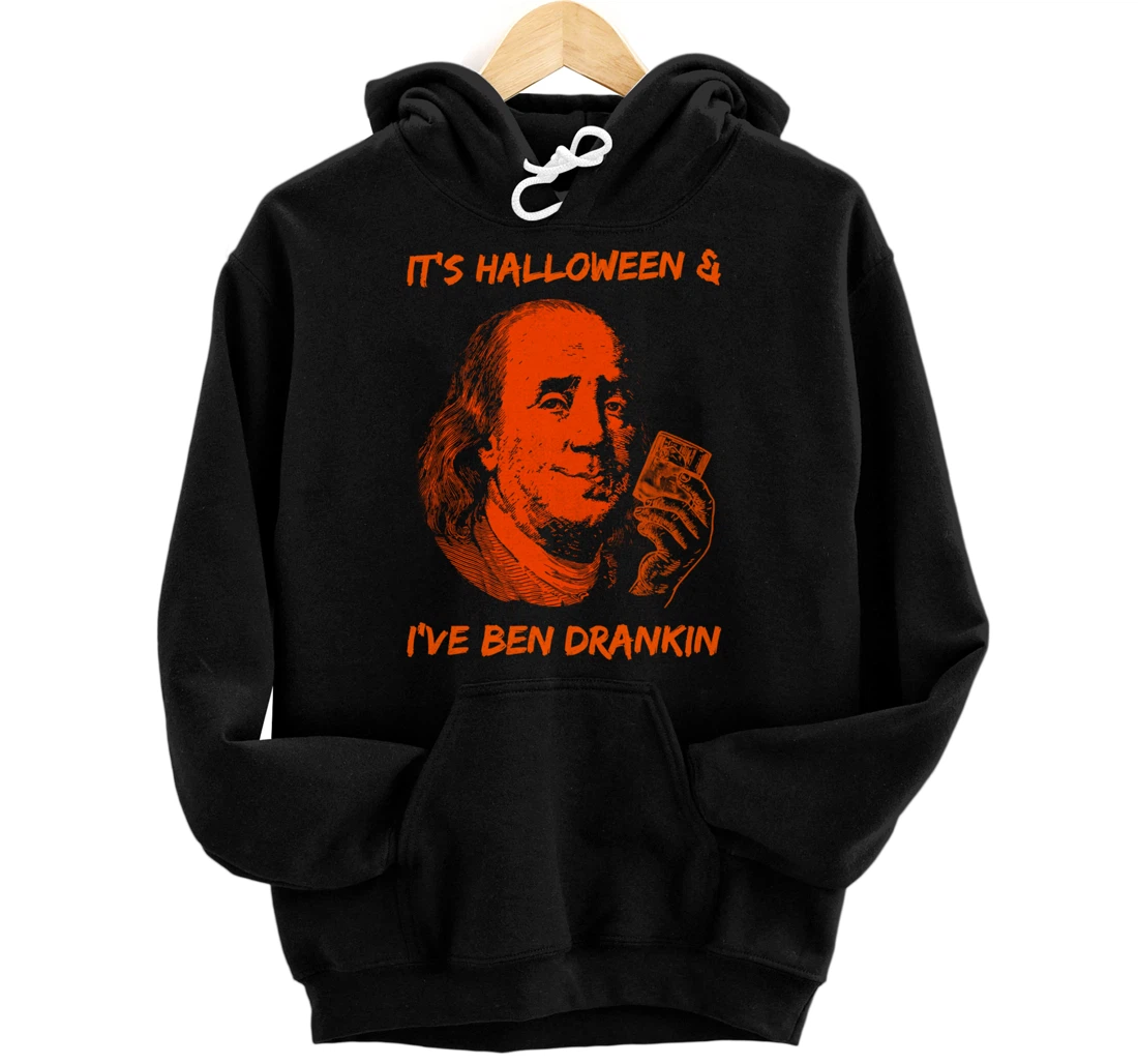 Personalized Ben Drankin Halloween Drinking Hoodie For Halloween Party Pullover Hoodie