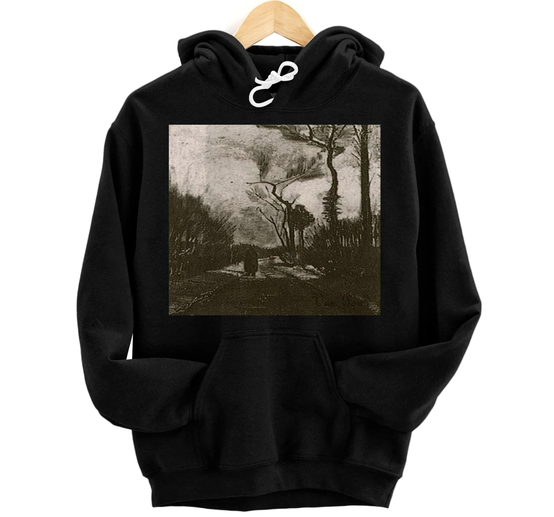 Personalized Lane in Autumn Van Gogh Vintage Pullover Hoodie