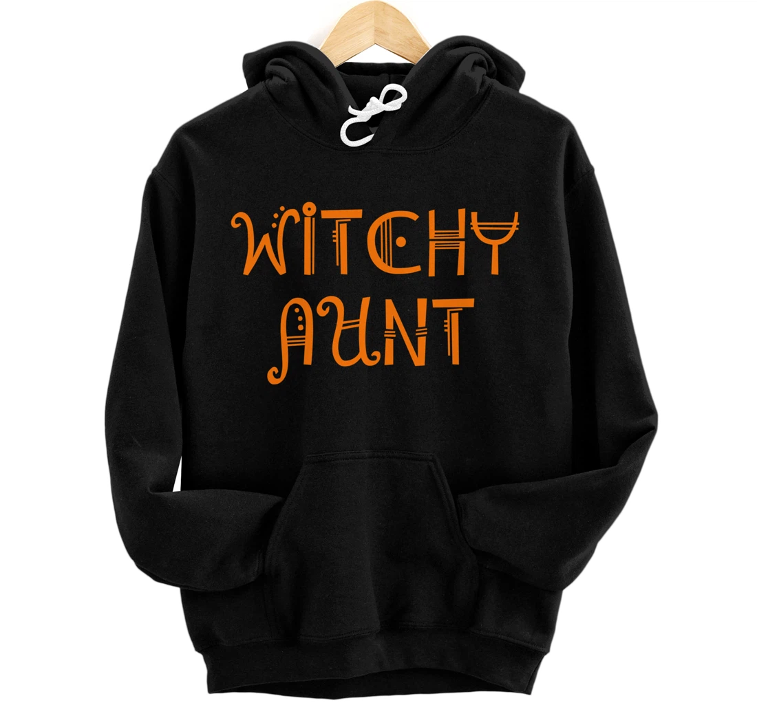 Personalized Witch Aunt Matching Family Halloween Pullover Hoodie