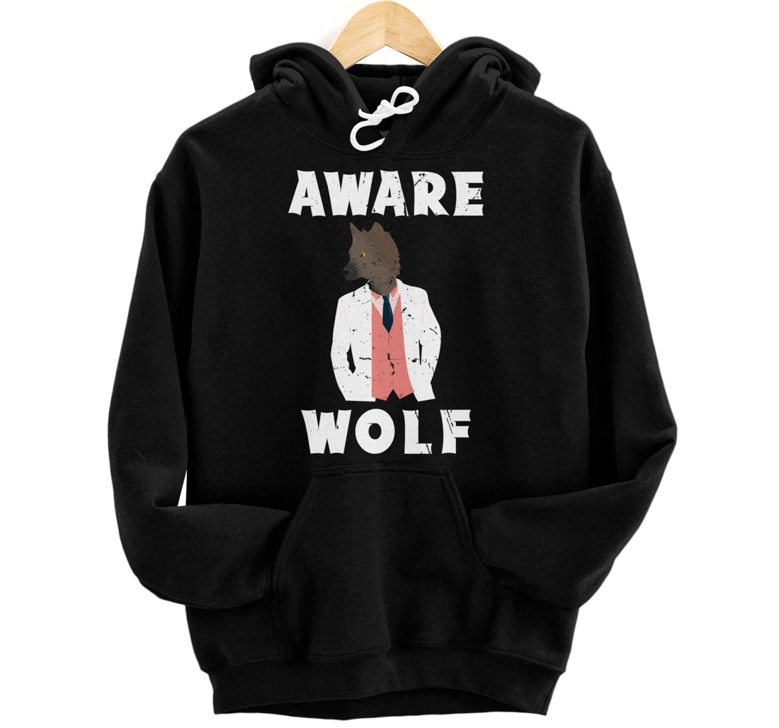 Personalized Awere Wolf Funny Halloween Smart Wolf Halloween Pun Lover Pullover Hoodie