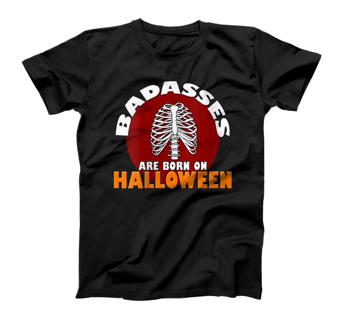 Womens Badasses Are Born On Halloween Halloween Costume Party T-Shirt, Women T-Shirt