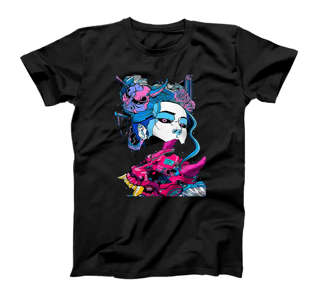 Personalized Cyberpun.k funny Samuraiss Demo.n Mask Japanese T-Shirt, Women T-Shirt