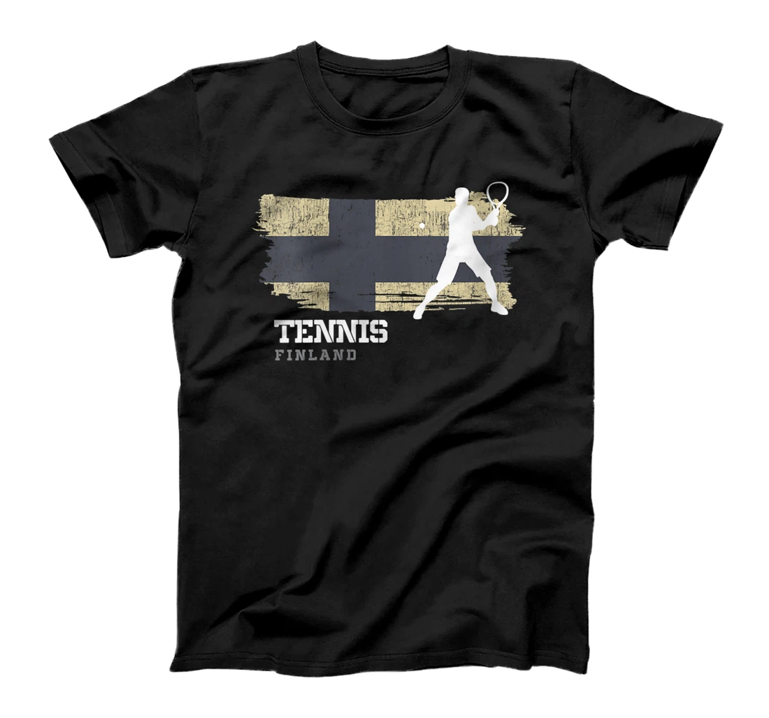 Personalized Womens Tennis Finland Flag Team Tennis Player Tennis T-Shirt, Women T-Shirt