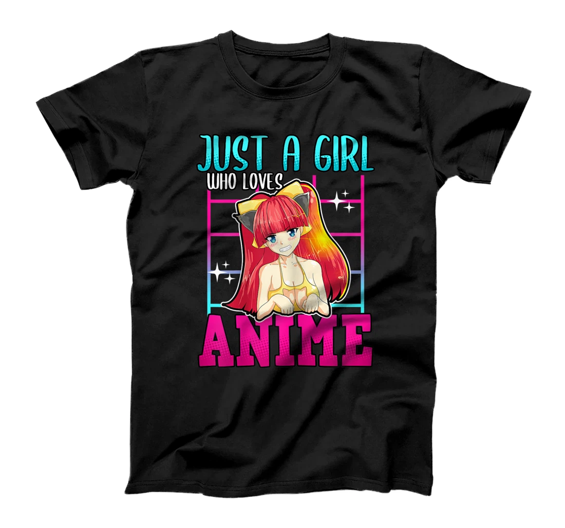 Personalized Womens Kawaii Just A Girl Who Loves Anime Cosplay Cute Animes T-Shirt, Women T-Shirt