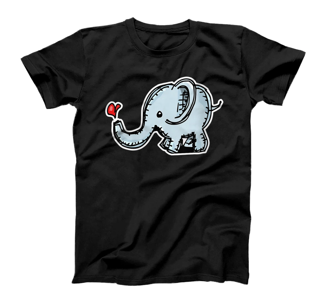 Personalized Womens Cute Elephant Baby Heart Top for Women & Teens Super Cute T-Shirt, Women T-Shirt