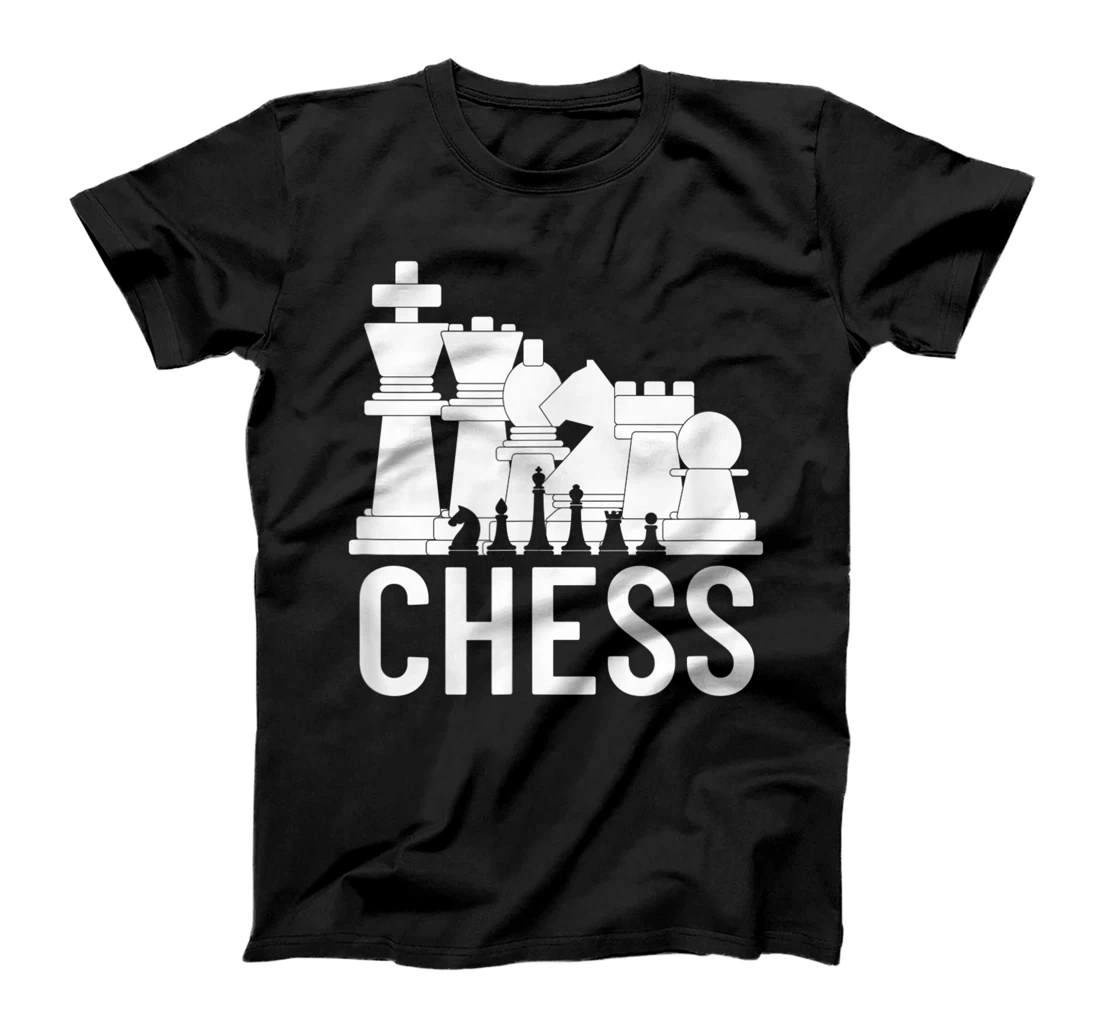 Personalized Retro Chess Pieces - Chess Coach T-Shirt, Kid T-Shirt and Women T-Shirt