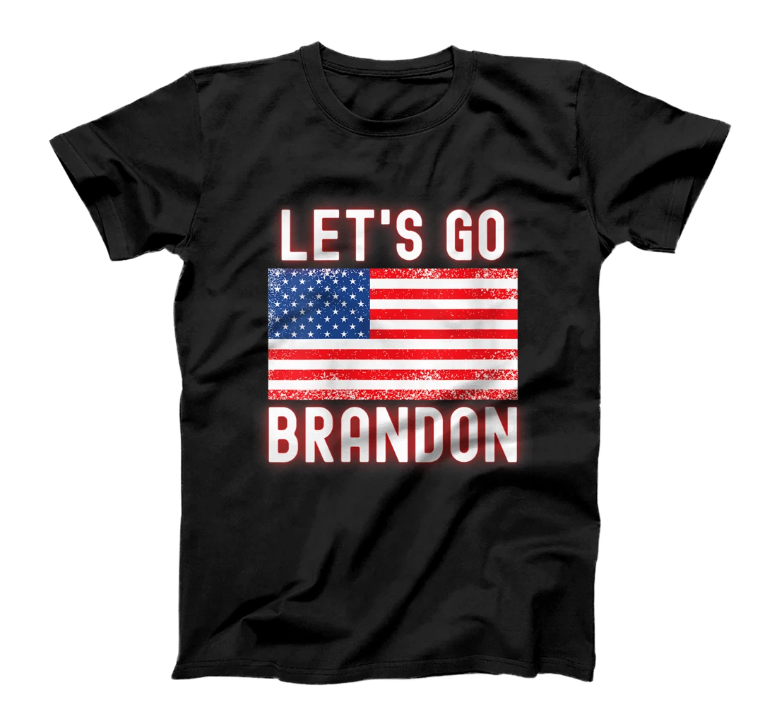 Personalized Womens Lets Go Brandon LGB Let's Go Brandon Big Text USA Flag 2021 T-Shirt, Women T-Shirt