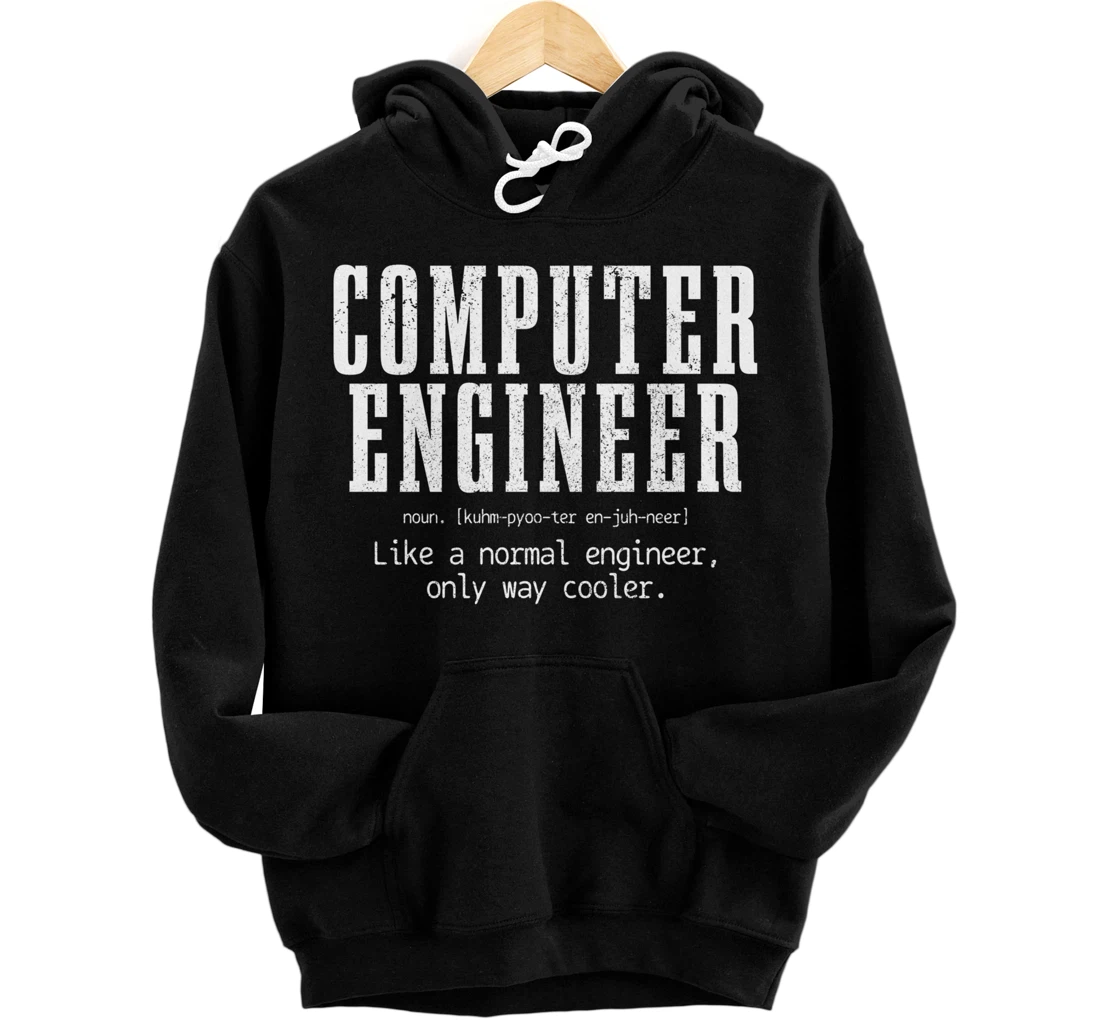 Personalized Computer Engineer Definition Engineering Programmer Coder Pullover Hoodie