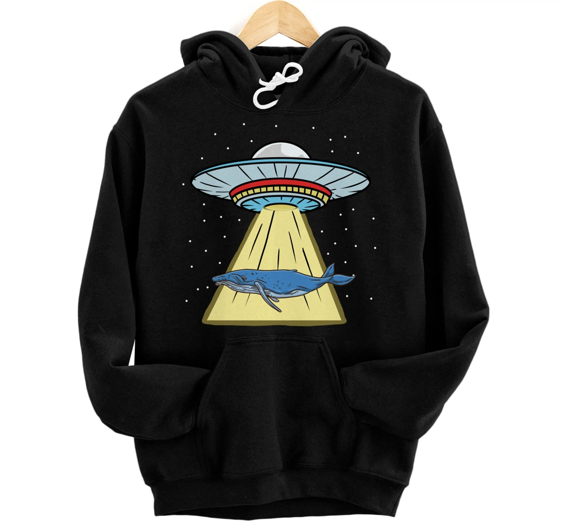 Personalized Ufo Abduction Mink Whale Pullover Hoodie