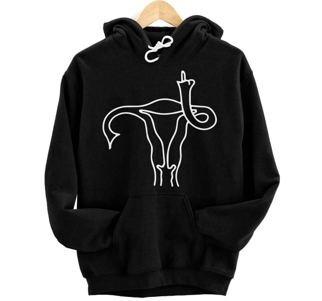 Personalized Reproductive Rights Feminist Middle Finger Pullover Hoodie