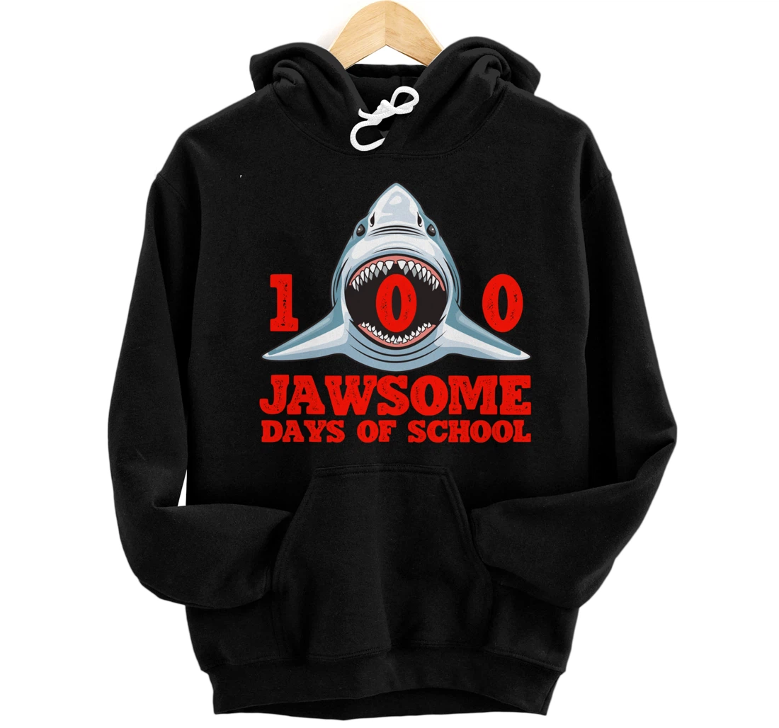 Personalized 100 Jawsome Days Of School Project Shark Teacher Boy Girl Pullover Hoodie